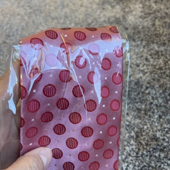 Cravattificio Zadi Andrew’s Ties Italian Men’s Pink Polka Dot Neck Tie New Silk - Picture 2 of 5